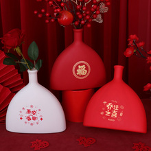 塑料花瓶批发仿真简约小清新插花瓶订婚摆件结婚场景布置乔迁装饰