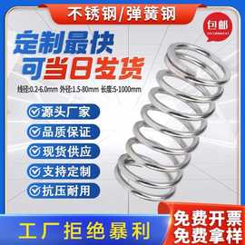 定制304不锈钢弹簧多种尺寸圆柱形压缩弹簧抗压耐用异型双扭弹簧