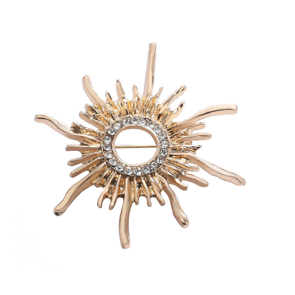 retro capacious brooch solar-powered