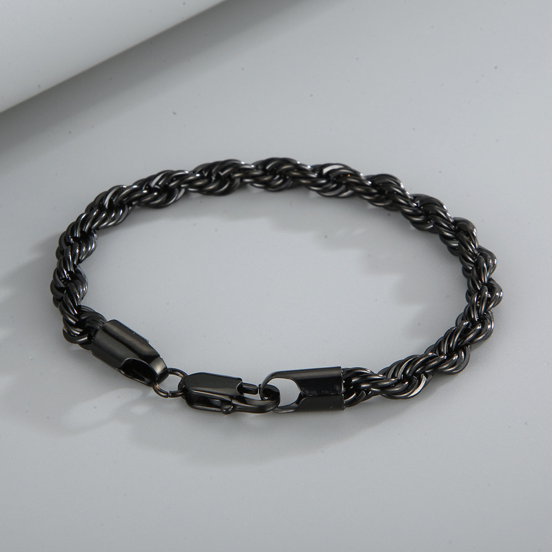 44g Weight Titanium Steel Pendant Material Bracelets Classification Titanium Steel Chain Material 1 Piece Quantity Holiday, Daily Occasion Titanium Steel Material Geometric Pattern Unisex Gender Plating Design Basic, Modern Style, Classic Style Style Basic Modern Style Classic Style Geometric Titanium Steel Bracelets In Bulk 1