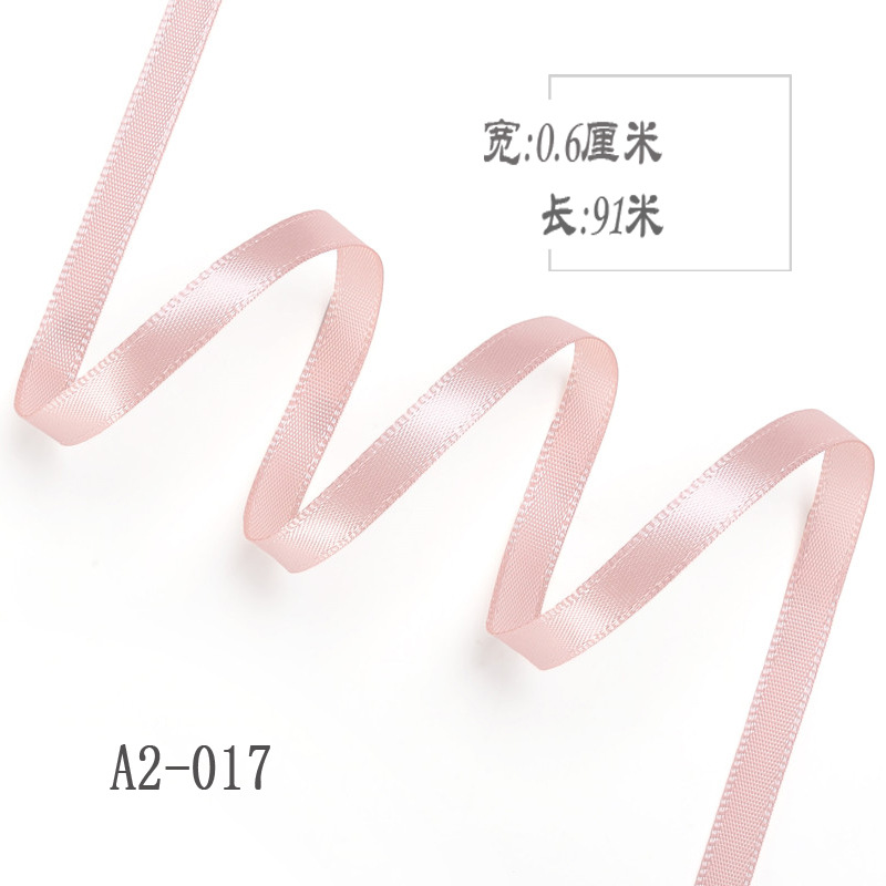 6mm poliéster con arco DIY cinta boda etiqueta marcador ropa cuerda de satén caja de regalo embalaje cinta delgada