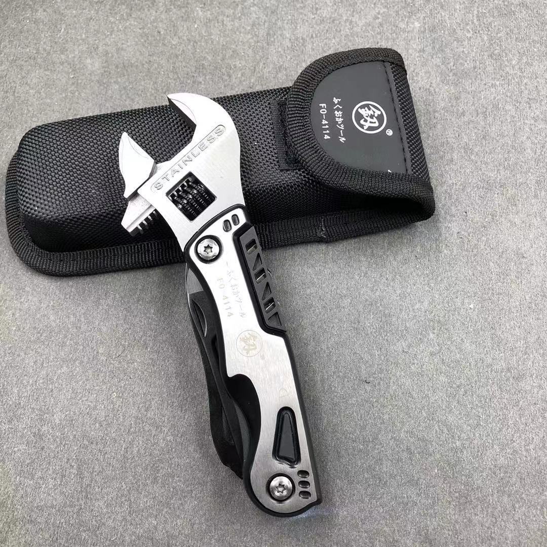 釰 福冈工具多种使用活动扳手可折叠户外多用刀组合维修FO-4114