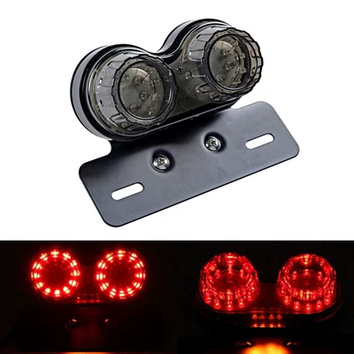 Motorcycle Modified Led Rear Tail Light Tail light - smoked-shell-white-and-red-to-yellow