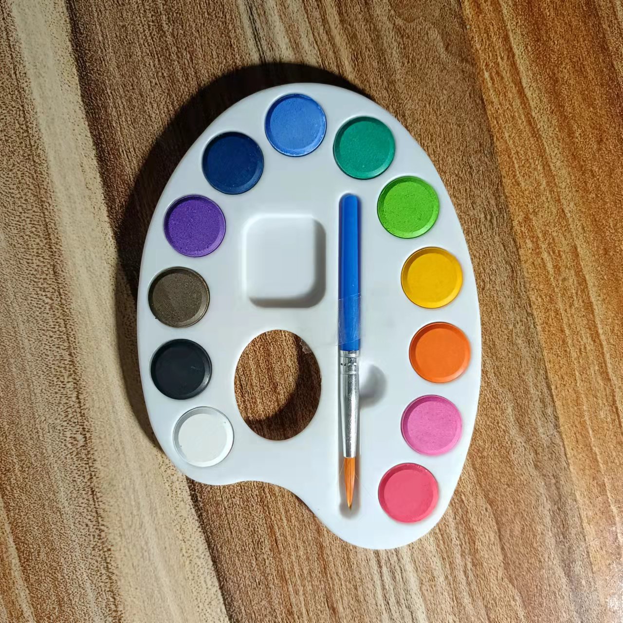 Pintura de acuarela 12 colores herradura polvo sólido pastel pintura al por mayor traje de pintura bosquejo