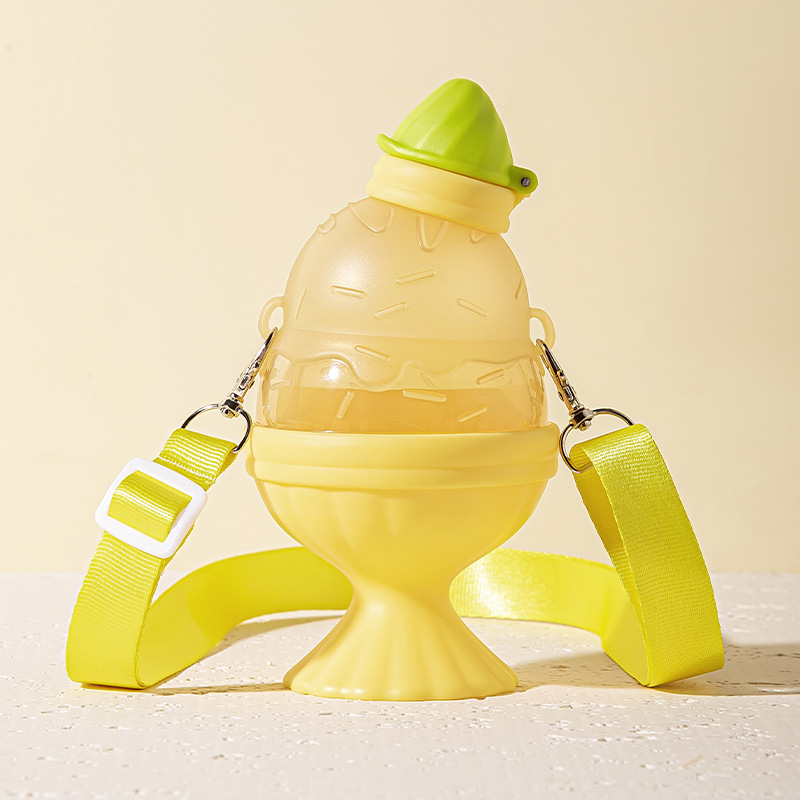 Taza de leche infantil portátil al aire libre cuerdas taza de agua anti-caída anti-asfixia bebés beber taza de paja de aprendizaje taza de bebida