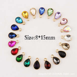 8*15mm���y�pɫ�Ͻ�ˮ�ε������DIY���b�朶��h�Ʒ���ˮ�