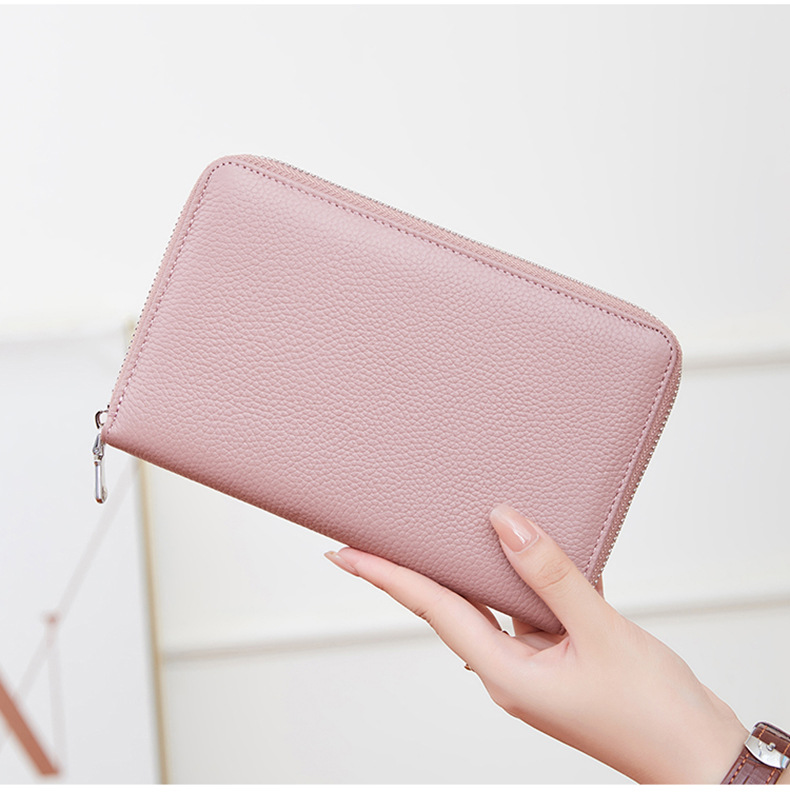 Gepäck & Taschen Oberschicht Rindsleder RFID Reisepasstasche Reißverschluss lange Passbuchtasche multifunktionale Dokumententasche große Kapazität echtes Leder Clutch_voghion.com