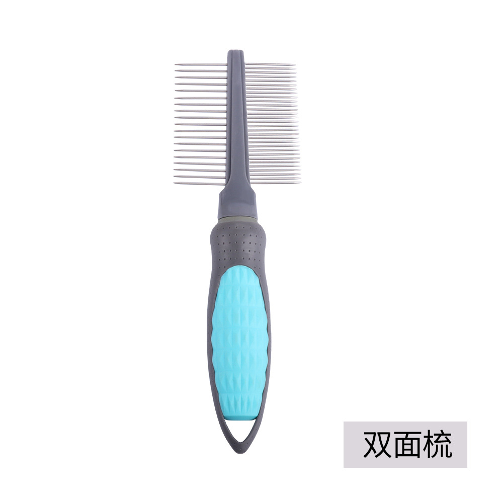 Suministros para mascotas Amazon nuevo solo bilateral peine para mascotas pelo flotante nudo abierto peine para mascotas perro gato peine