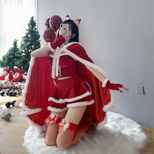 Bar internet celebrity anchor Halloween cloak uniform tempting sexy bunny girl shawl New Year's Christmas costume cloak female