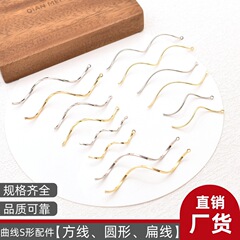 DIY曲線の波の形の耳飾りの部品の単吊の螺旋の線のs形の線の棒のイヤリングの掛け物は部品を掛けます