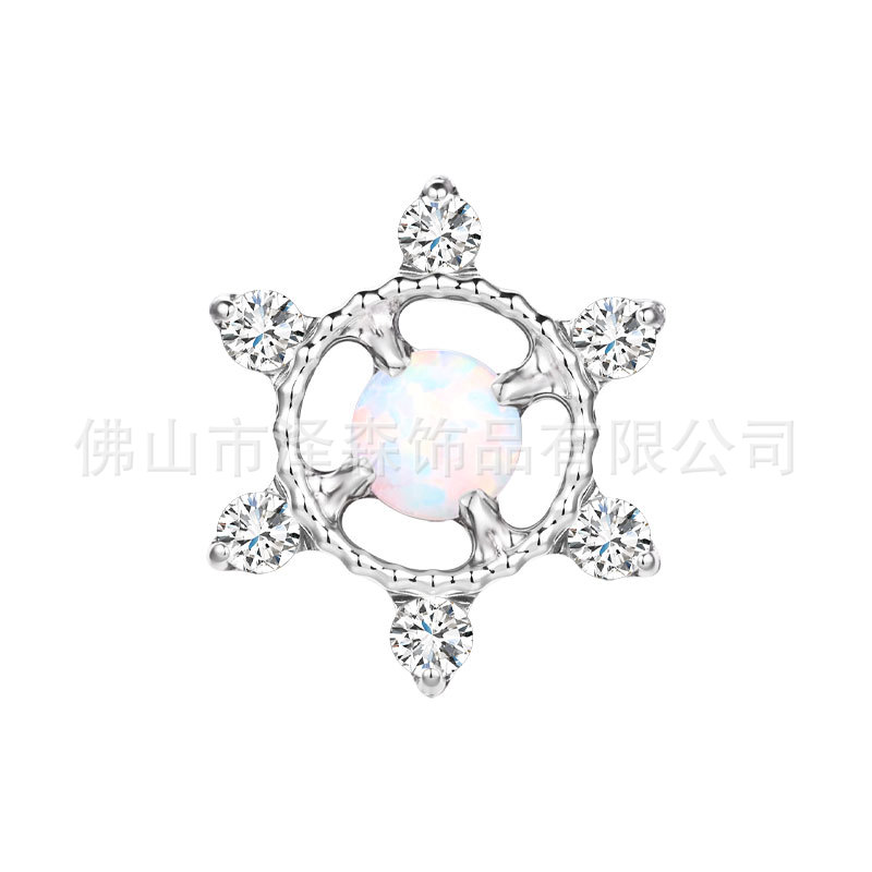 Pointed titanium steel lip stud product view