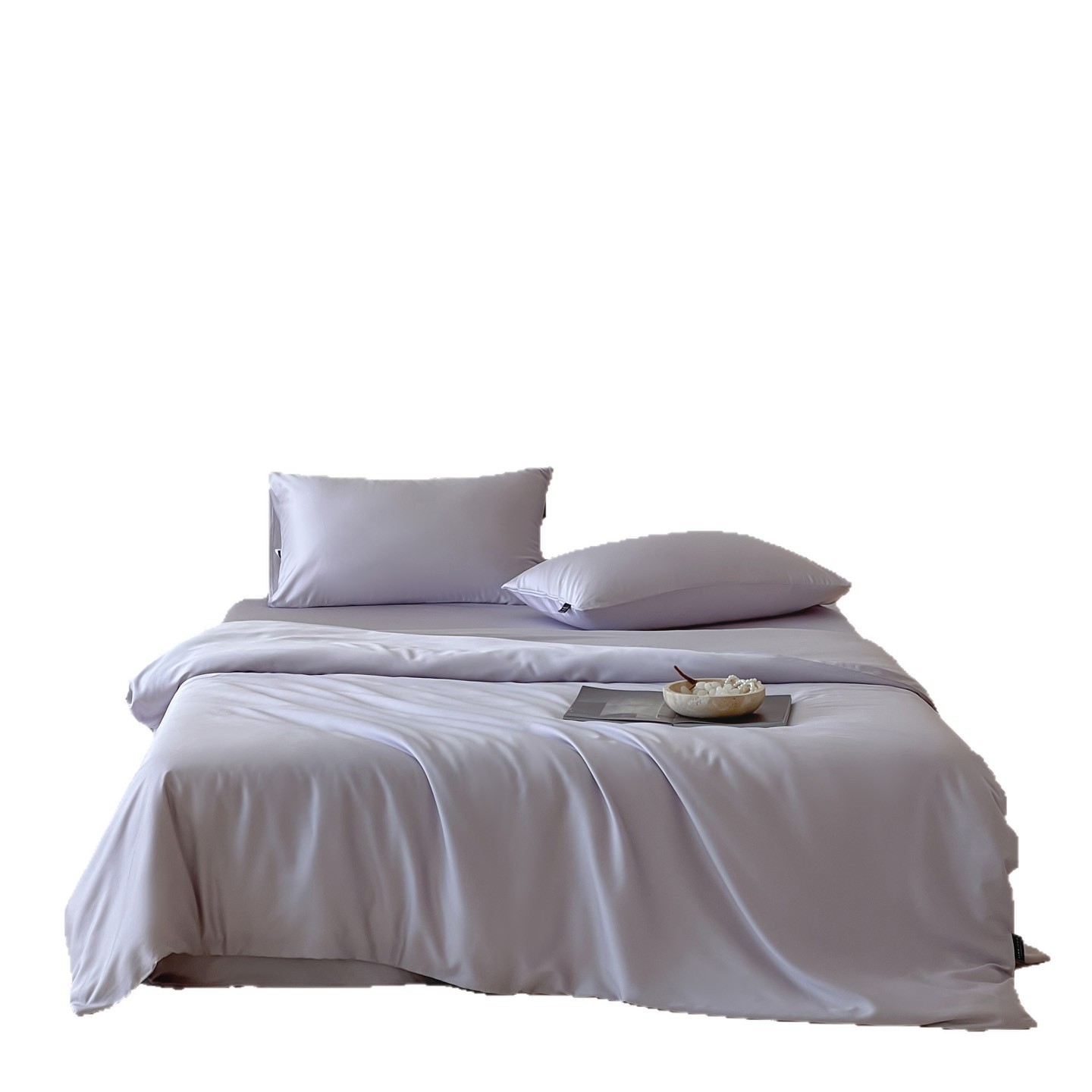Minimalist Luxurious Tencel Bed Sheet Set Breathable Silky 4-piece_voghion.com