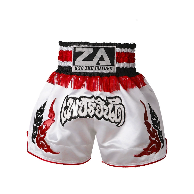 Boxing Training Shorts, Muay Thai Style, Satin Finish, Sizes XXXS(110)–XXXXL(200)