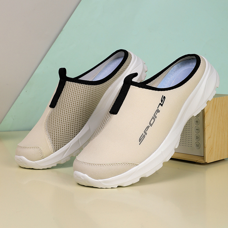 2026 New Cross-Border Foreign Trade Half-Slip Sports Shoes, Breathable and Versatile, Casual Shoes for Couples, Slip-On Shoes for Women, Lazy Shoes for Men