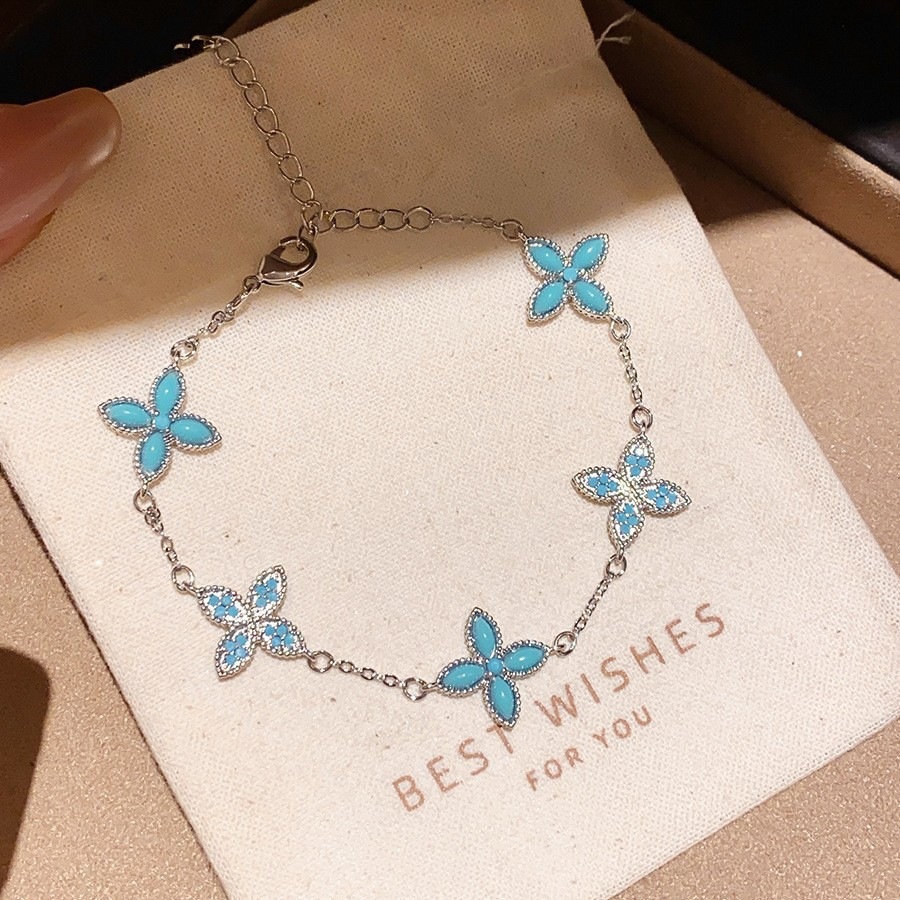 17 pulsera - plata - azul