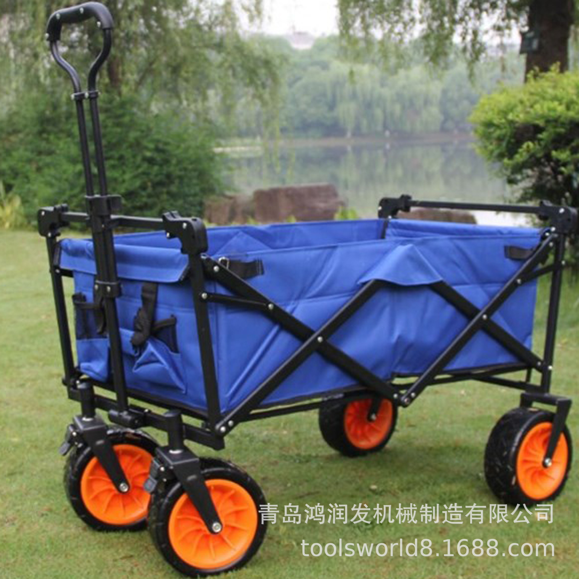 户外野营便携折叠工具布兜车多功能杂物购小推车TC3015