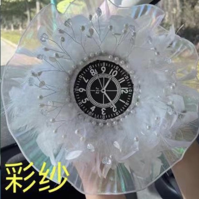 adornos de automóviles blancos grandes plumas almohadilla antideslizante amor almohadilla de cuentas diosa adornos de automóviles regalos de vello corto