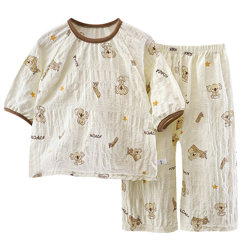 Bebés lindos ropa de hogar de mangas cortas pantalones cortos princesa aire acondicionado ropa de pijama infantil conjunto de verano delgado
