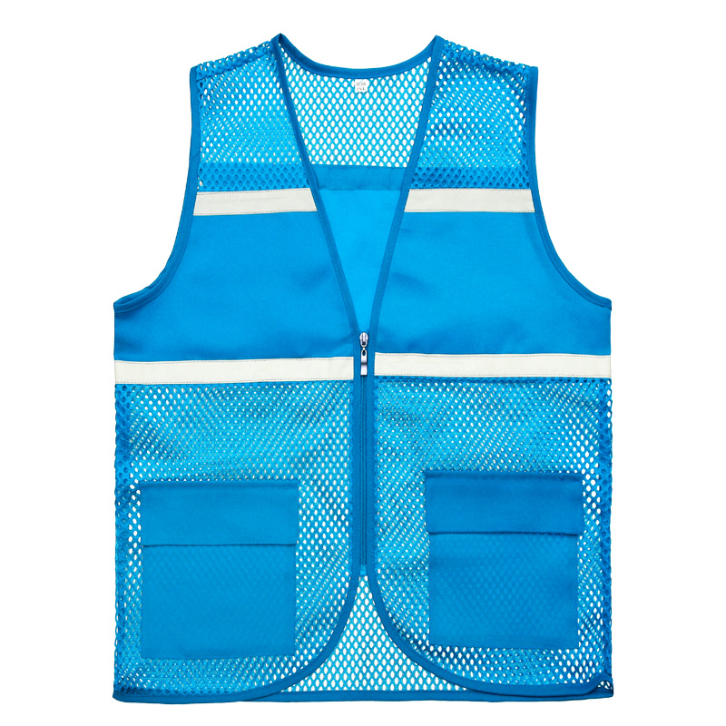 Tela de malla transpirable voluntario chaleco de trabajo personalizado chaleco reflectante voluntario ropa de seguridad personalizada impresión lo