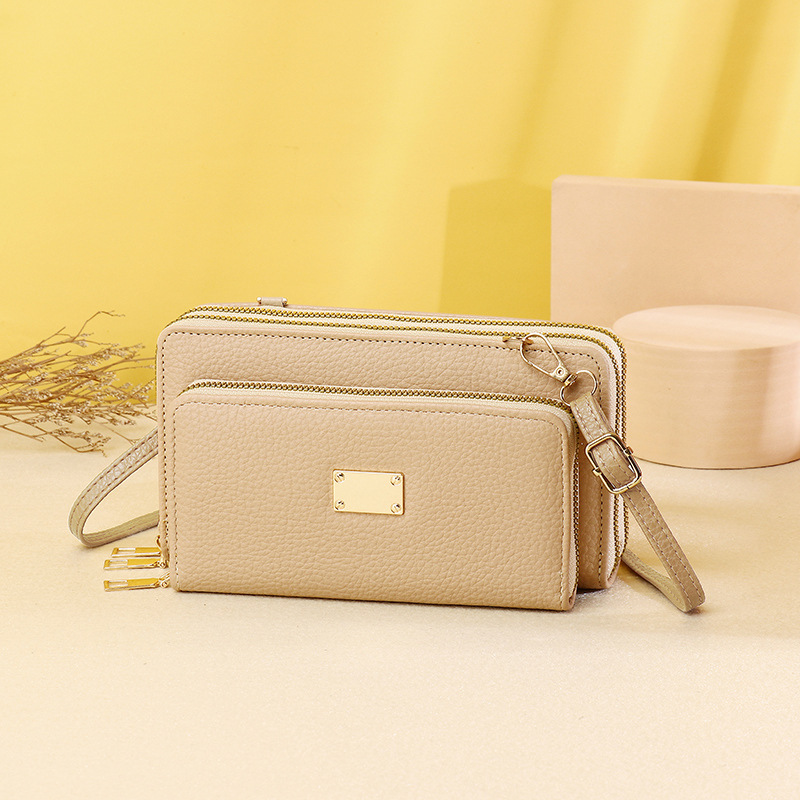 Women's Pu Leather Solid Color Streetwear Square Zipper Phone Wallets display picture 18