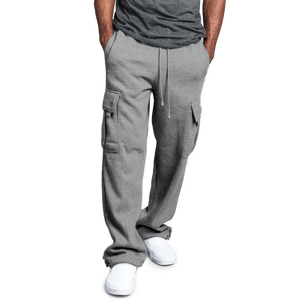 Nuevos pantalones de trabajo de bolsillo europeo y americano de moda de alta calle europeas y americanas retro ocio pantalones de pañuelo para hombre
