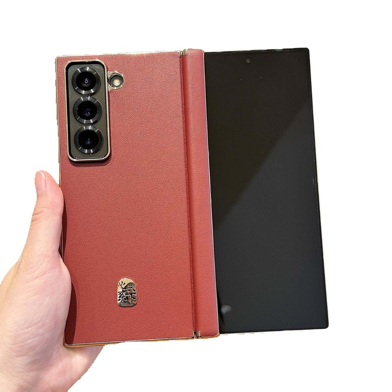 サムスンハートワールドw25携帯電話ケース磁気中心軸保護w24プレーンレザー電気メッキ軽くて落下防止ハードケースに適しています。|undefined