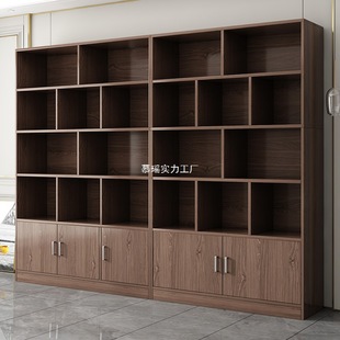 Dust-proof Bookshelf Floor-standing Household Living Room Storage Rack Multi-layer Simple Storage Cabinet with Door Free Combination