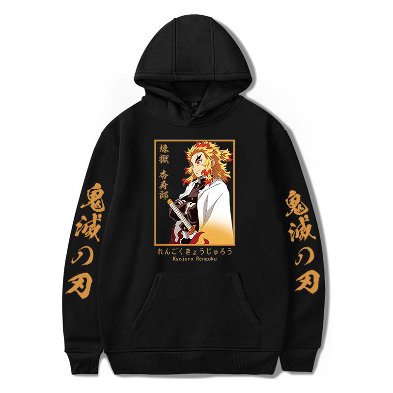 Anime Demon Slayer Demon Slayer Printed Hoodie Cross-Border Hot Selling Autumn and Winter Casual Loose Sweatshirt