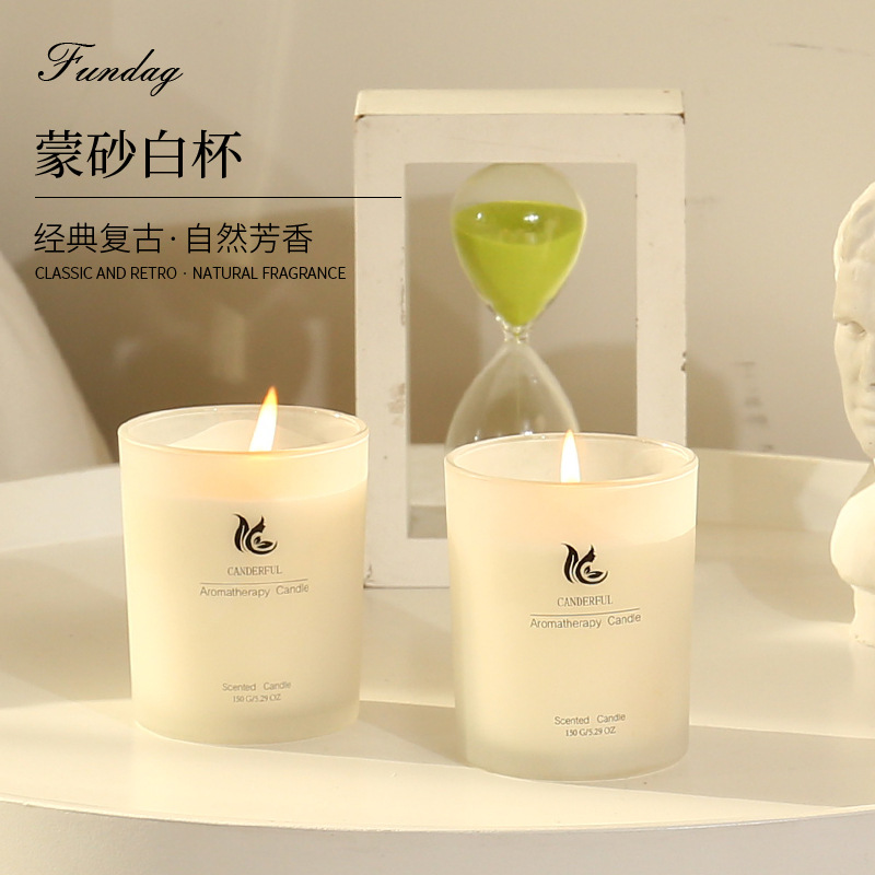 Smokeless scented candle wedding birthday souvenir diy handmade soy wax fresh scented candle wholesale