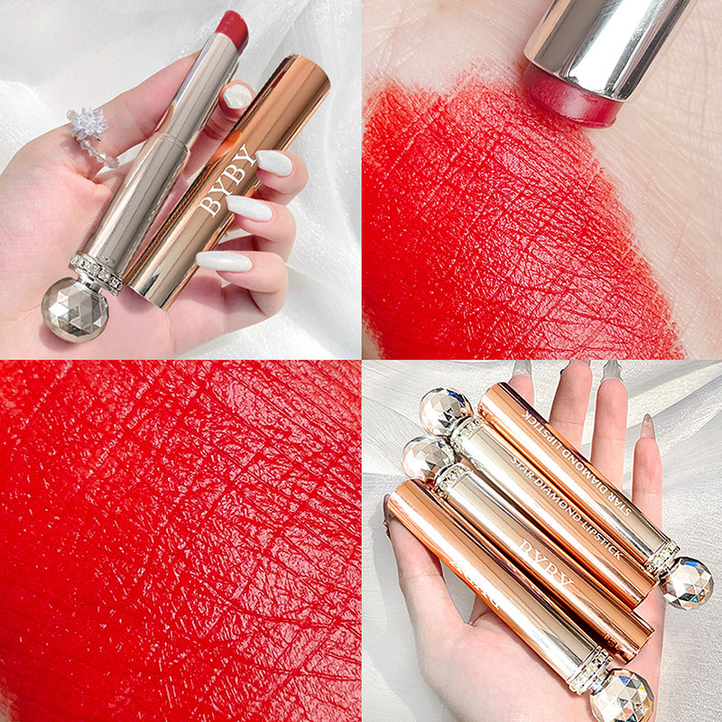 BYBY小星钻口红柔雾哑光丝绒保湿不易掉色新款显白学生平价国唇膏|ru