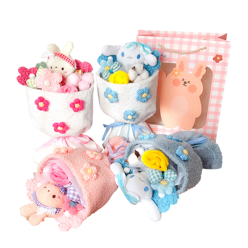 Día de San Valentín regalo felpa muñeca ramo terminado muñeca ramo regalo de cumpleaños para niñas 38 regalos