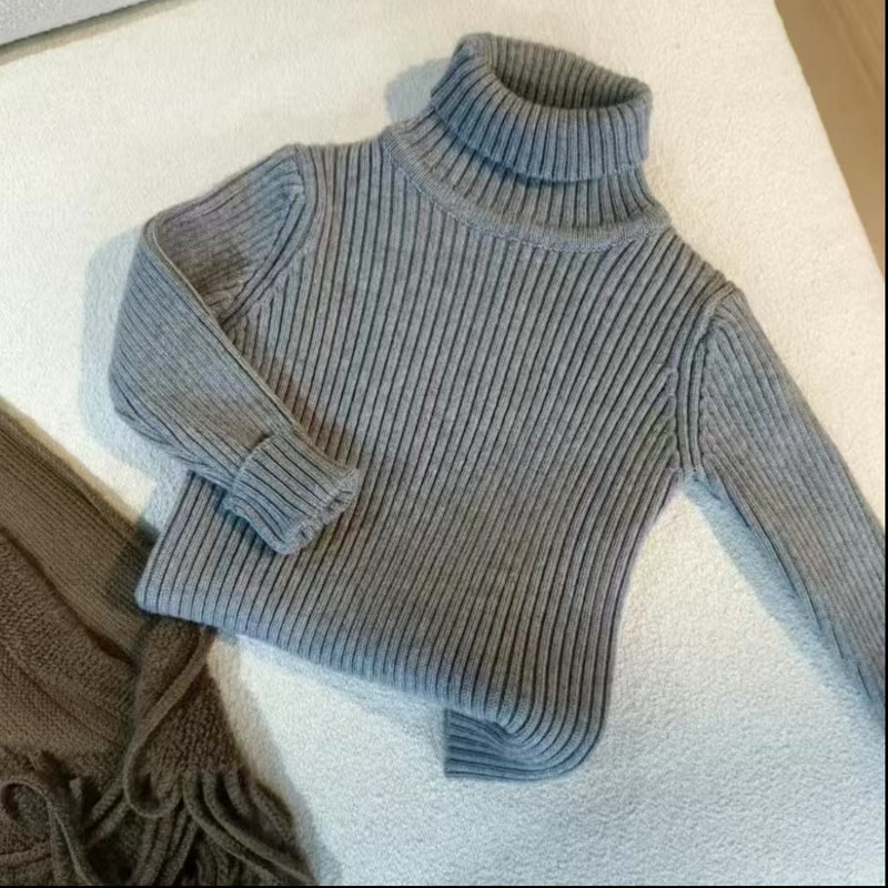 子供の冬のベルベット厚みのある 3 点セット 2025 新しいファッションタートルネックセーター厚みのあるベストとパンツの 3 点セット|undefined