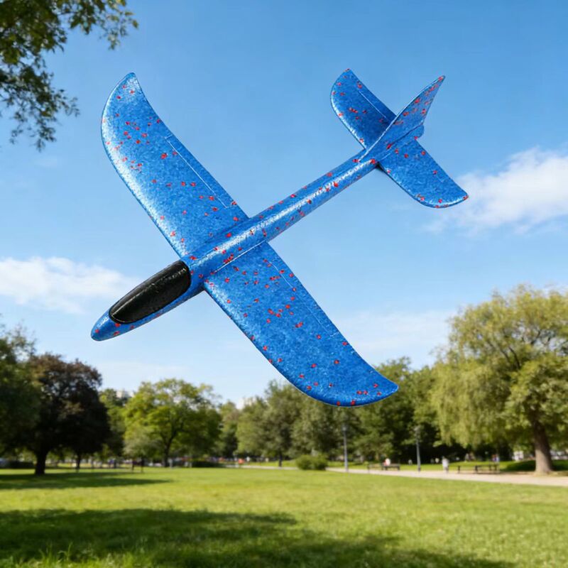 Glow-In-The-Dark Hand-Thrown Foam Airplane Toy, Large Outdoor Assembly Gyro Model Glider, Cross-Border Product
