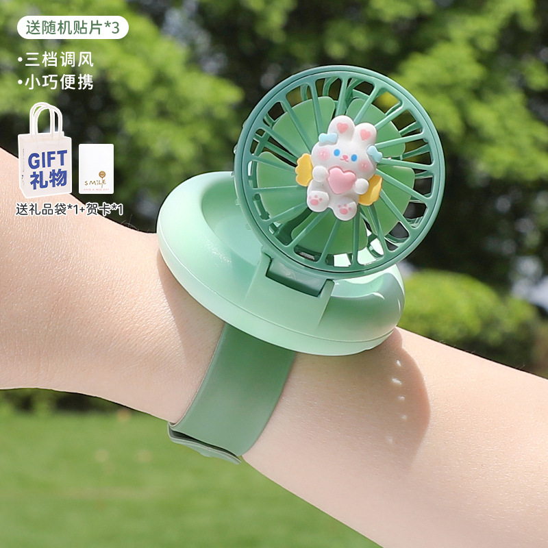 2025 nuevos estudiantes al aire libre mini usb portátil lindo ventilador de mano reloj pequeño ventilador para niños