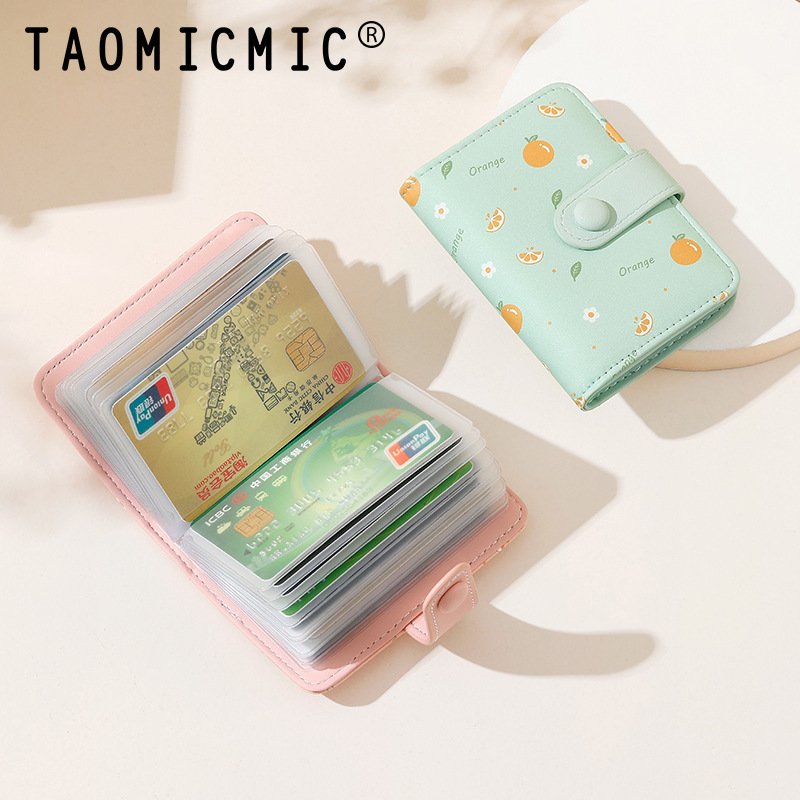 2025 New Student Women's Wallet Advanced Sense Ins Access Control Fruit Printing Cardholder Card Holder Card Holder Card Holder Card Holder