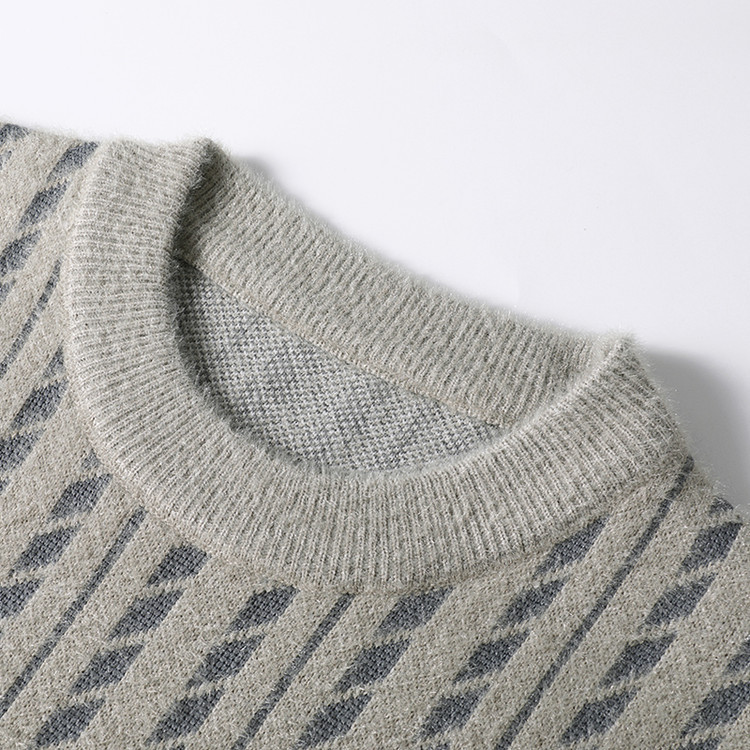 Suéter de otoño y invierno, chaqueta de hombre, cuello redondo, manga larga, camiseta de hombre, jersey de mediana edad, nuevo suéter de hombre