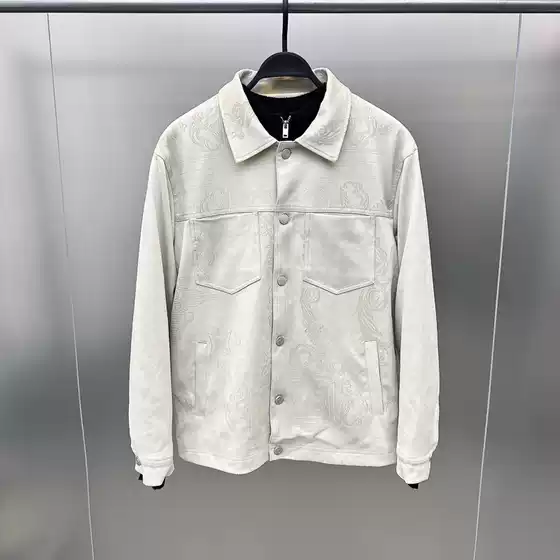 Men's Autumn Laps Coat Long Sleeve Laser Engraved Jacket Fashionable Loose Jacket Coat Trendy B1BCE3318