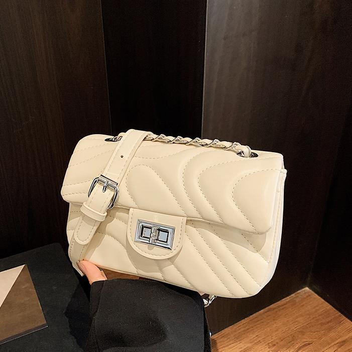 Bolsos de cadena de moda de comercio exterior para mujer 2025 nuevo bolso de hombro con textura de todo fósforo de alta calidad