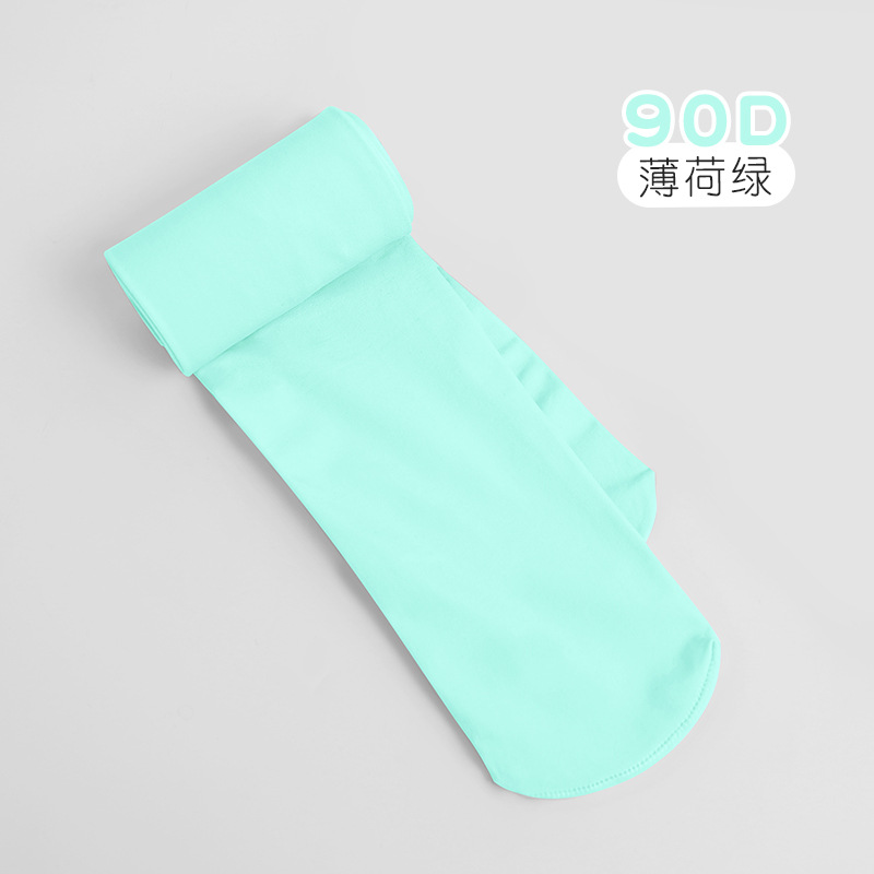 Medias de baile para niñas, leggings largos blancos finos para otoño, pantimedias especiales antidesgarros para práctica.