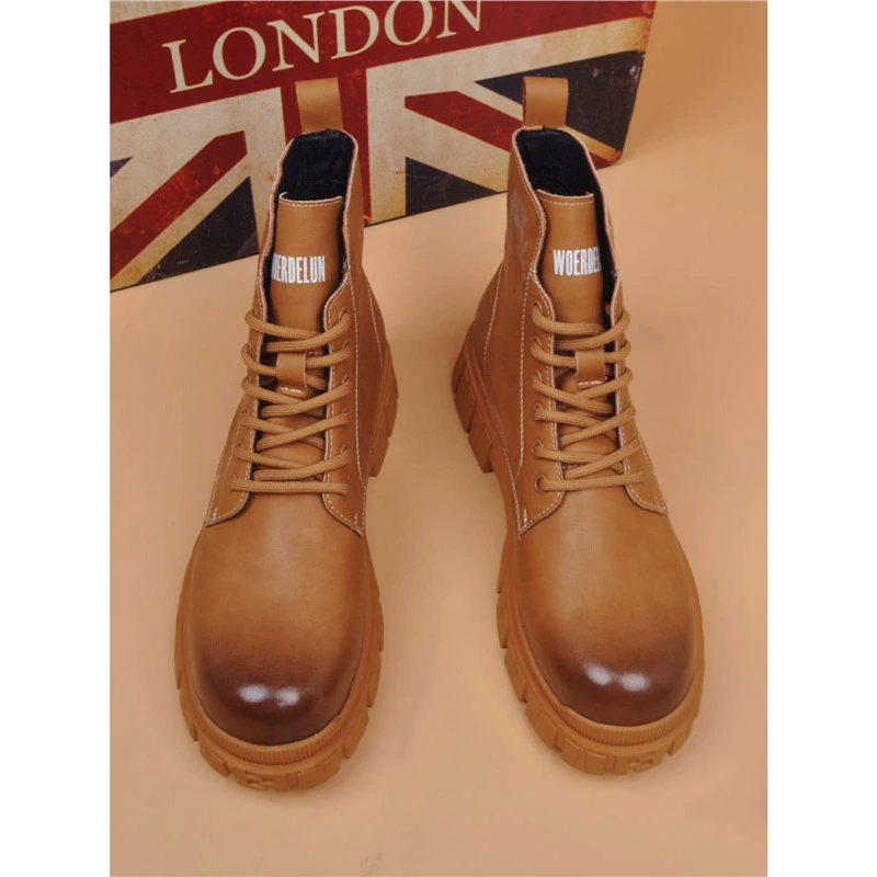 Мужские кожаные ботинки Мартин высокие ботинки в британском стиле