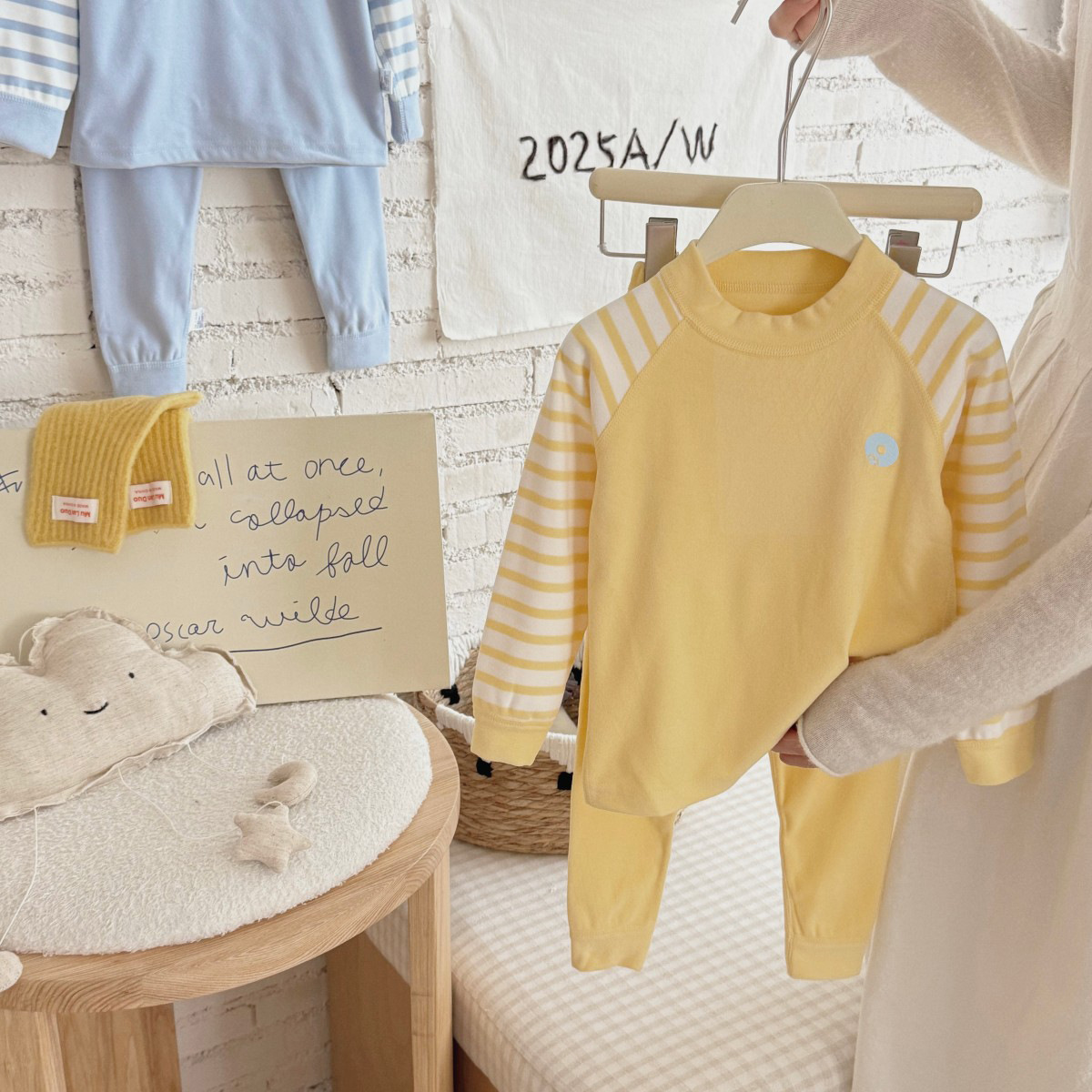 Pantalones de otoño de cuello medio sin hueso ropa interior set pijamas de primavera y otoño calentamiento para padres e hijos ropa de hogar caliente