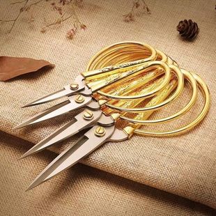 Stainless Steel Dragon and Phoenix Scissors Home Cutting Ribbon Wedding Retro Industrial Opening Golden Scissors