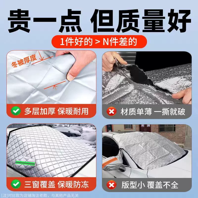 Subsidy active 【24 new】 car anti-freeze cover for front windshield car cloak winter snow shield frost sunshade