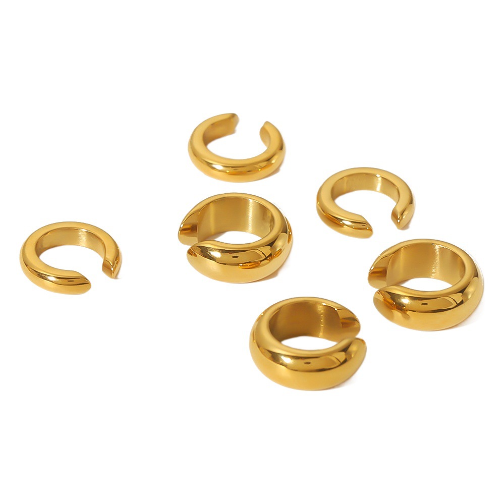 Europa y América ins Internet celebridad estilo oído clip 18K oro Acero inoxidable earless oído hueso clip personalizado moda pendientes de alto grado para mujeres