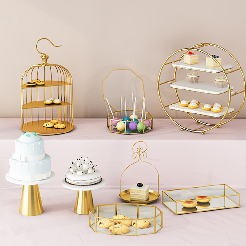 Postre decoración de la mesa soporte de exhibición plato de postre comida fría té descanso mesa estante de la torta té de la tarde merienda stand bandeja pastel image 19