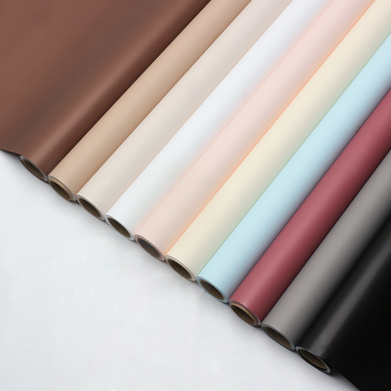 Huaxi Factory Wholesale Comercio exterior transfronterizo al por mayor exclusivamente para rollos de color puro Estilo coreano Chunian Ouya Paper Papel de embalaje de flores
