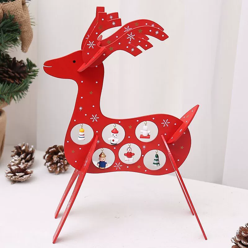 Рождественские украшения Творческий Деревянный DIY Рождественский Лось северный олень отель торговый центр окно Настольный Счетчик украшения