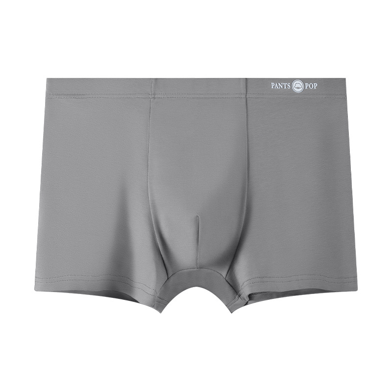 Pantalones interiores de hombre de negocios de algodón de color sólido de algodón de clase A, pantalones cortos antibacterianos de cintura media transpirables de hombre