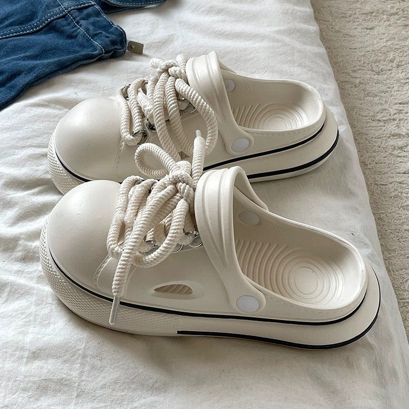 DIMIFEI Милая Баотоу Кабуш Shoes и повседневные пляжные сандалии, студенты 2025 лето, толстая подошва, уличная одежда