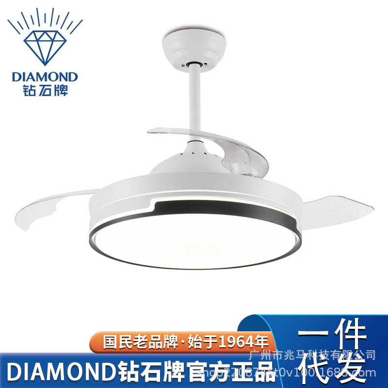 Diamond Brand 2025 New Model Invisible Fan Light for Home, Simple Living Room and Bedroom Silent Fan Light Integrated Ceiling Fan Light